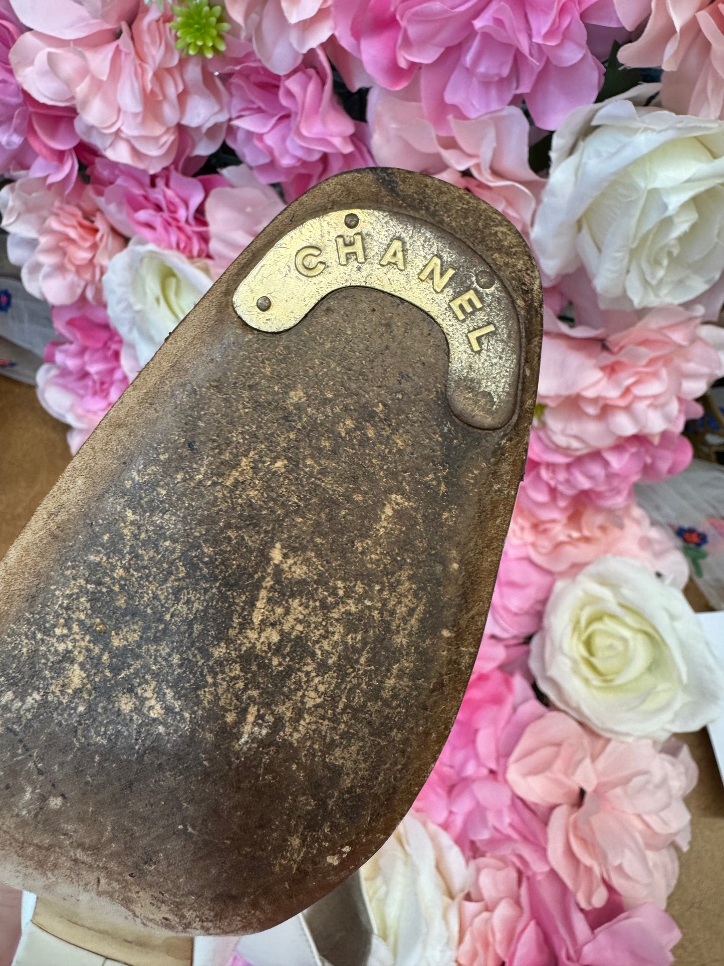 Vintage Chanel Lambskin Heels Size 39