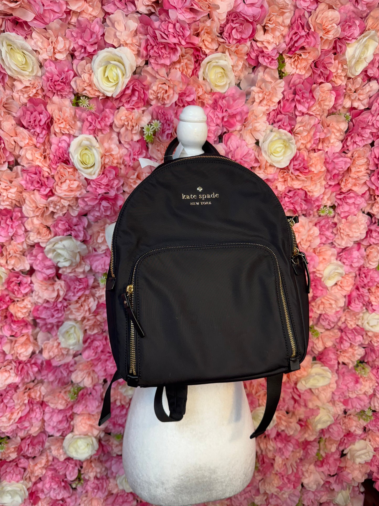 Kate Spade Black Nylon Backpack