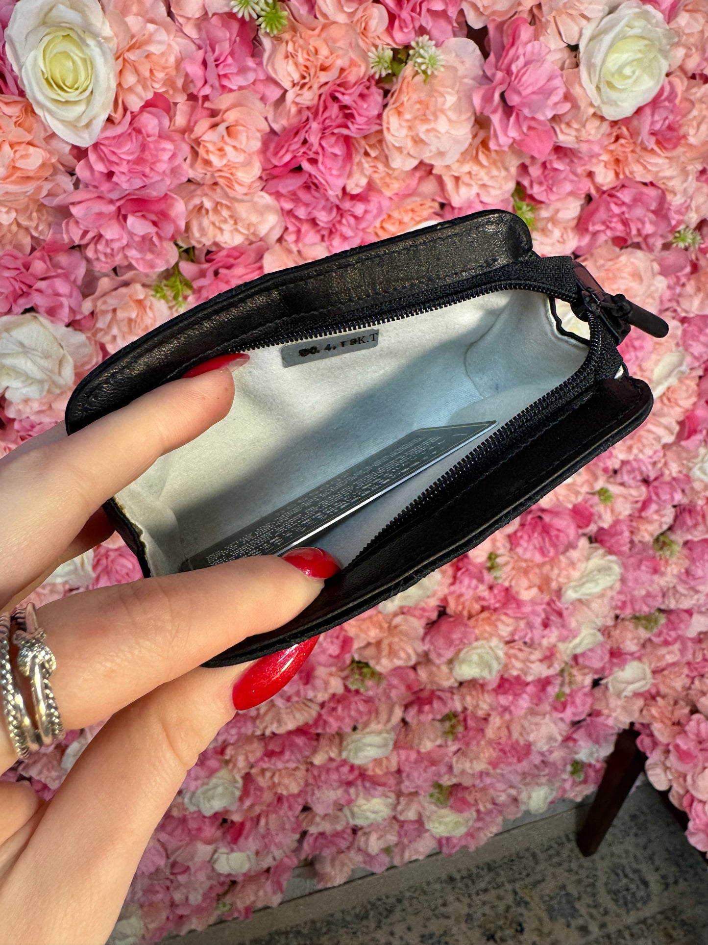 Chanel Vintage 1990s Satin Zip Pouch