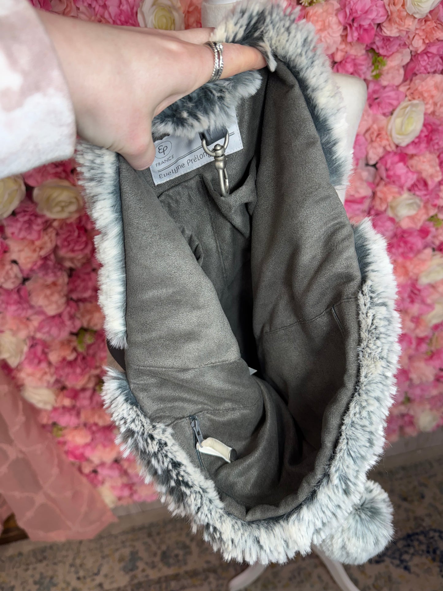 Evelyne Prélonge Faux Fur Purse