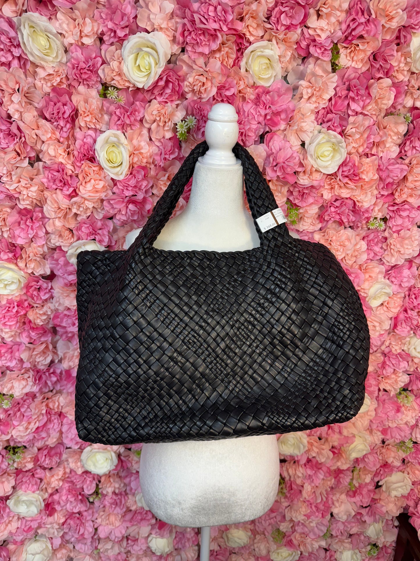 Falor Italian Leather Woven Handbag
