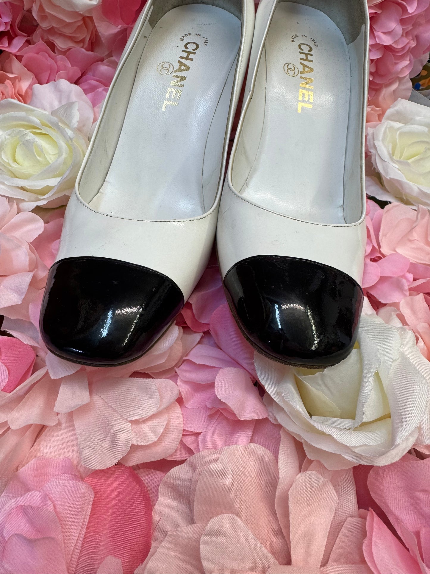 Vintage Chanel Lambskin Heels Size 39