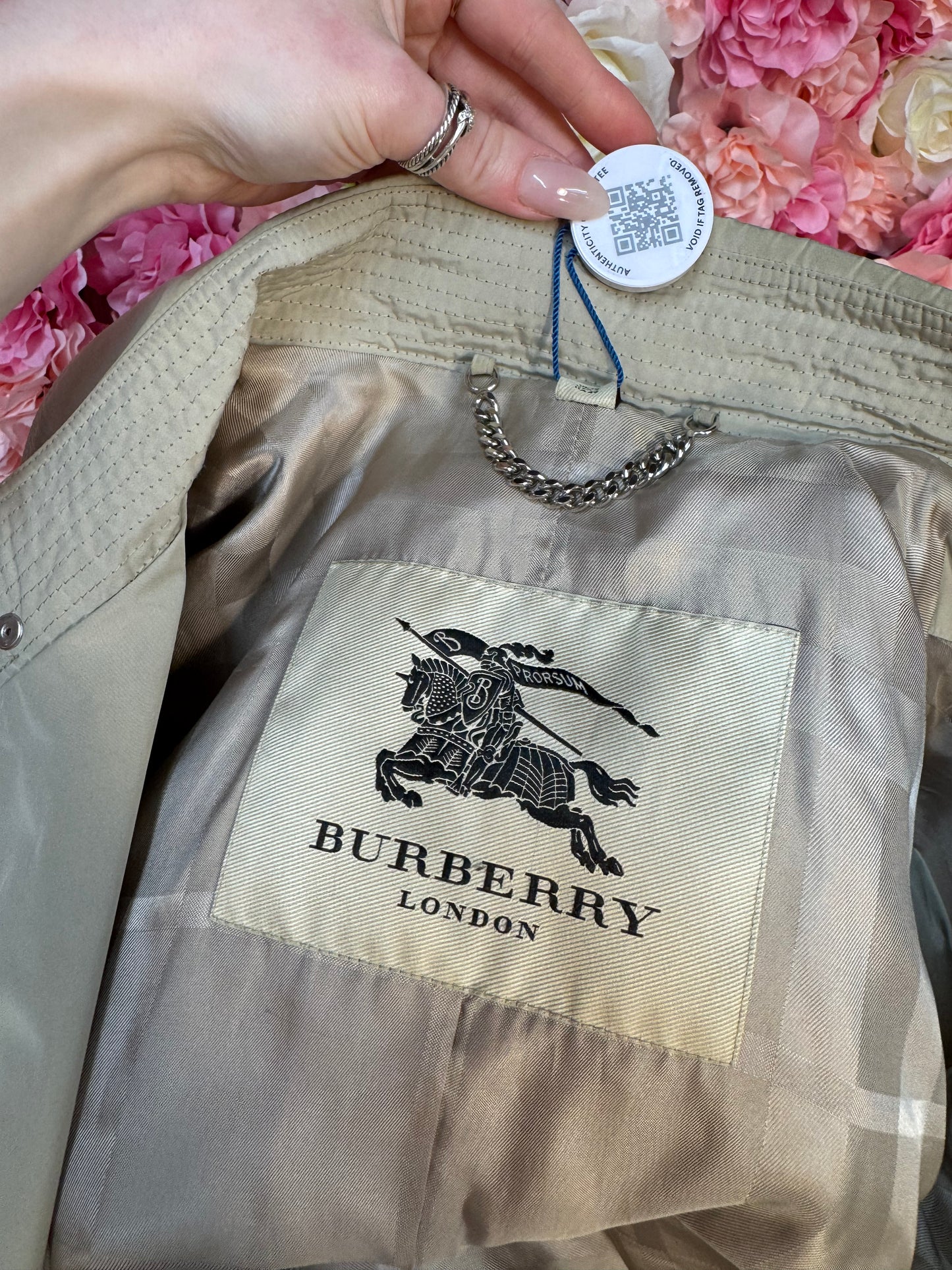 Burberry Ruffle Rain Jacket Size 8