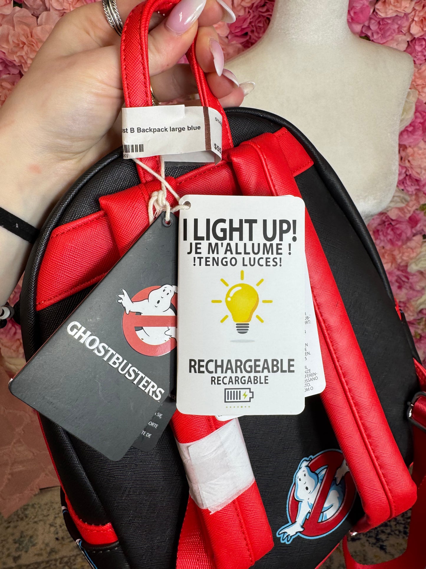 NWT Loungefly Ghost Busters Light Up Backpack Purse