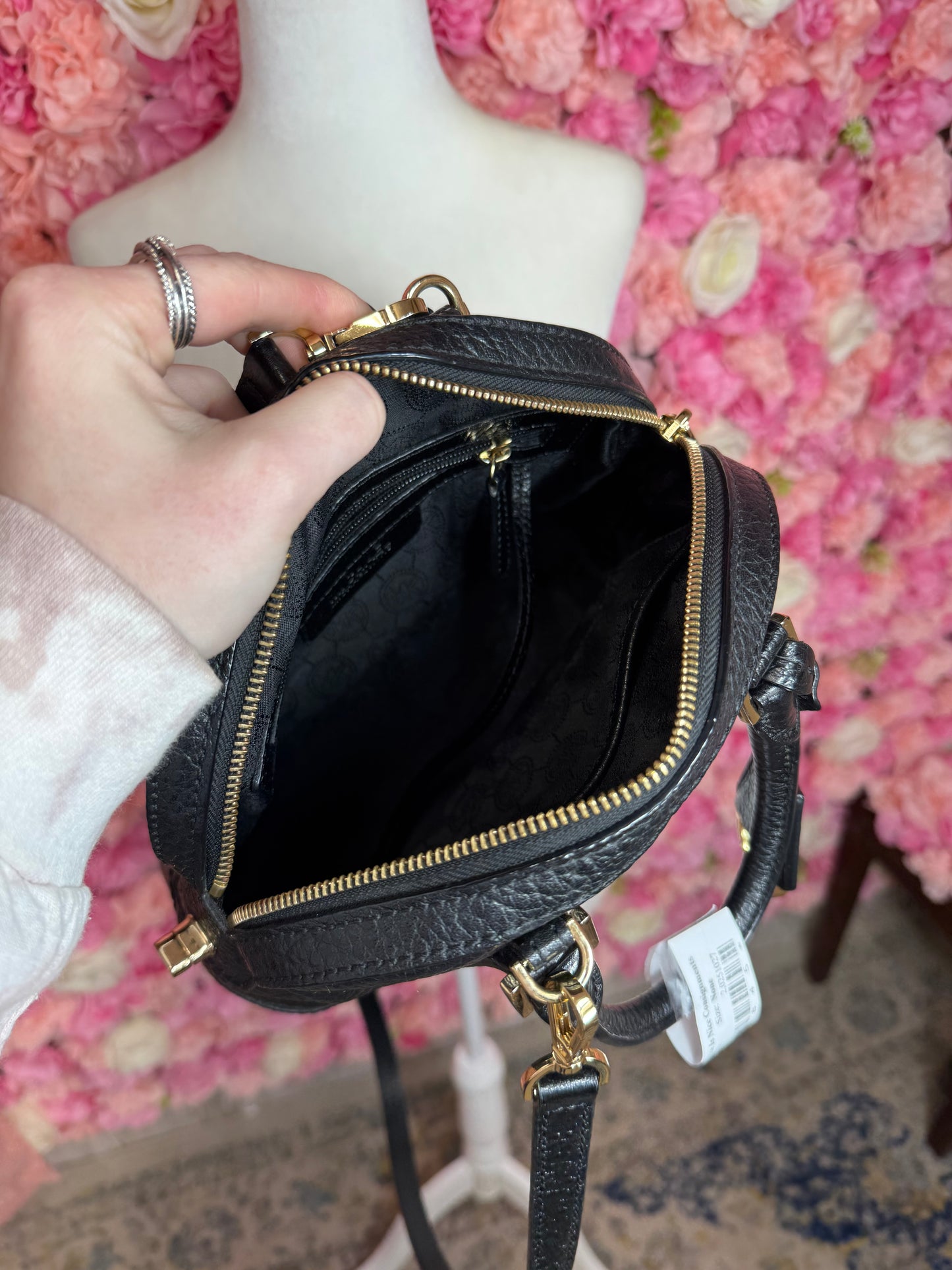Small Michael Kors Black Bag With Crossbody Strap