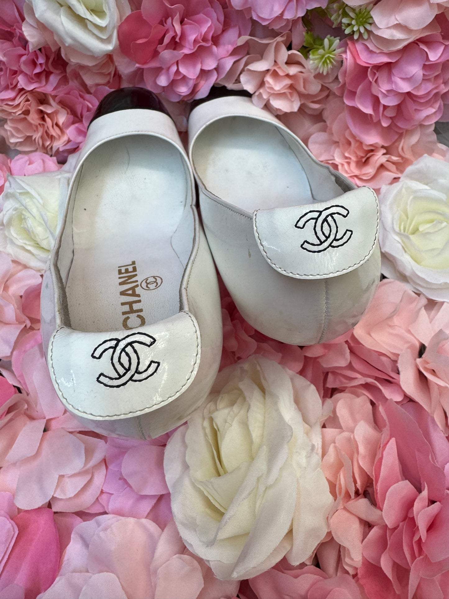 Vintage Chanel Lambskin Heels Size 39