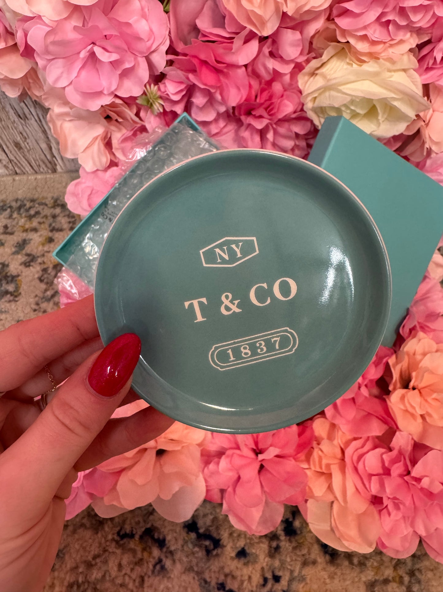 Tiffany & Co Fine Porcelain Trinket Dish with box