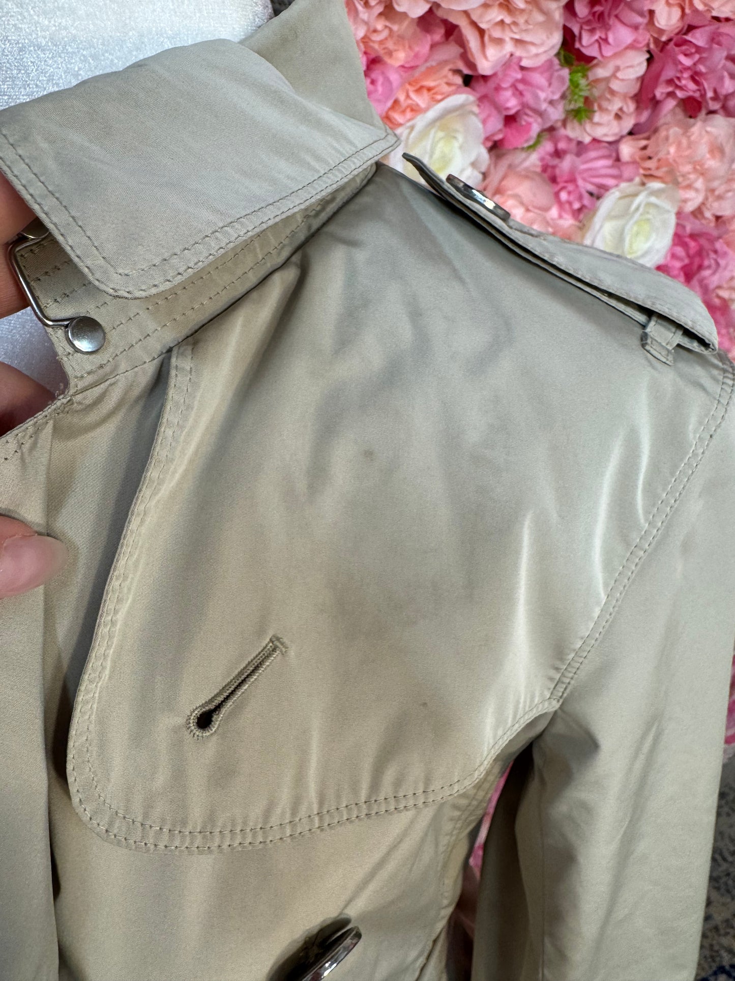 Burberry Ruffle Rain Jacket Size 8