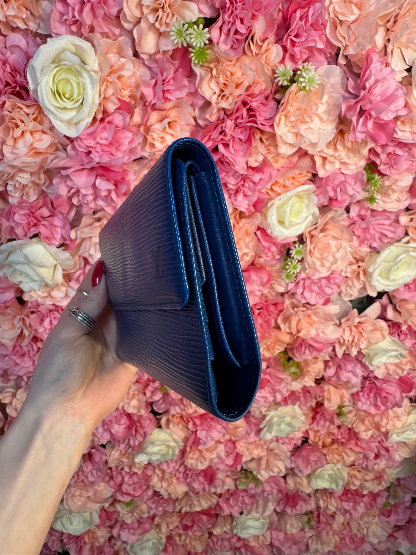 Blue Epi Louis Vuitton Sarah Wallet