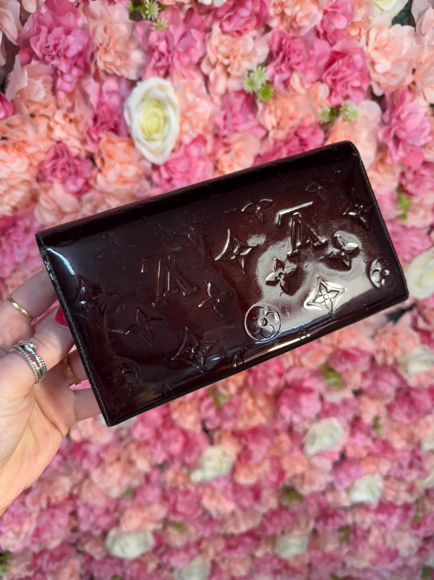 Louis Vuitton Oxblood/Deep Brown Sarah Wallet