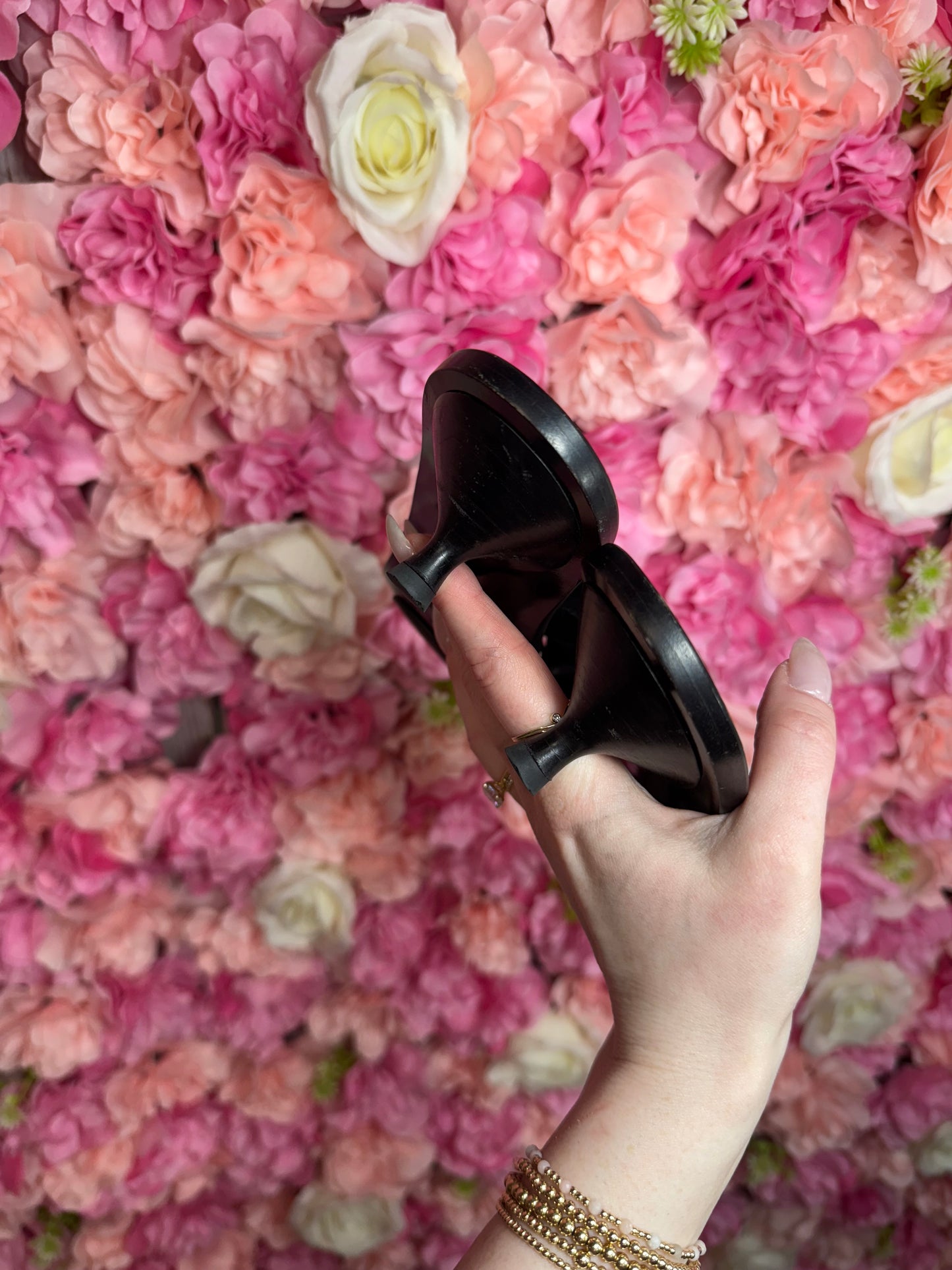 Black Gucci Kitten Heel Sandals Size 9