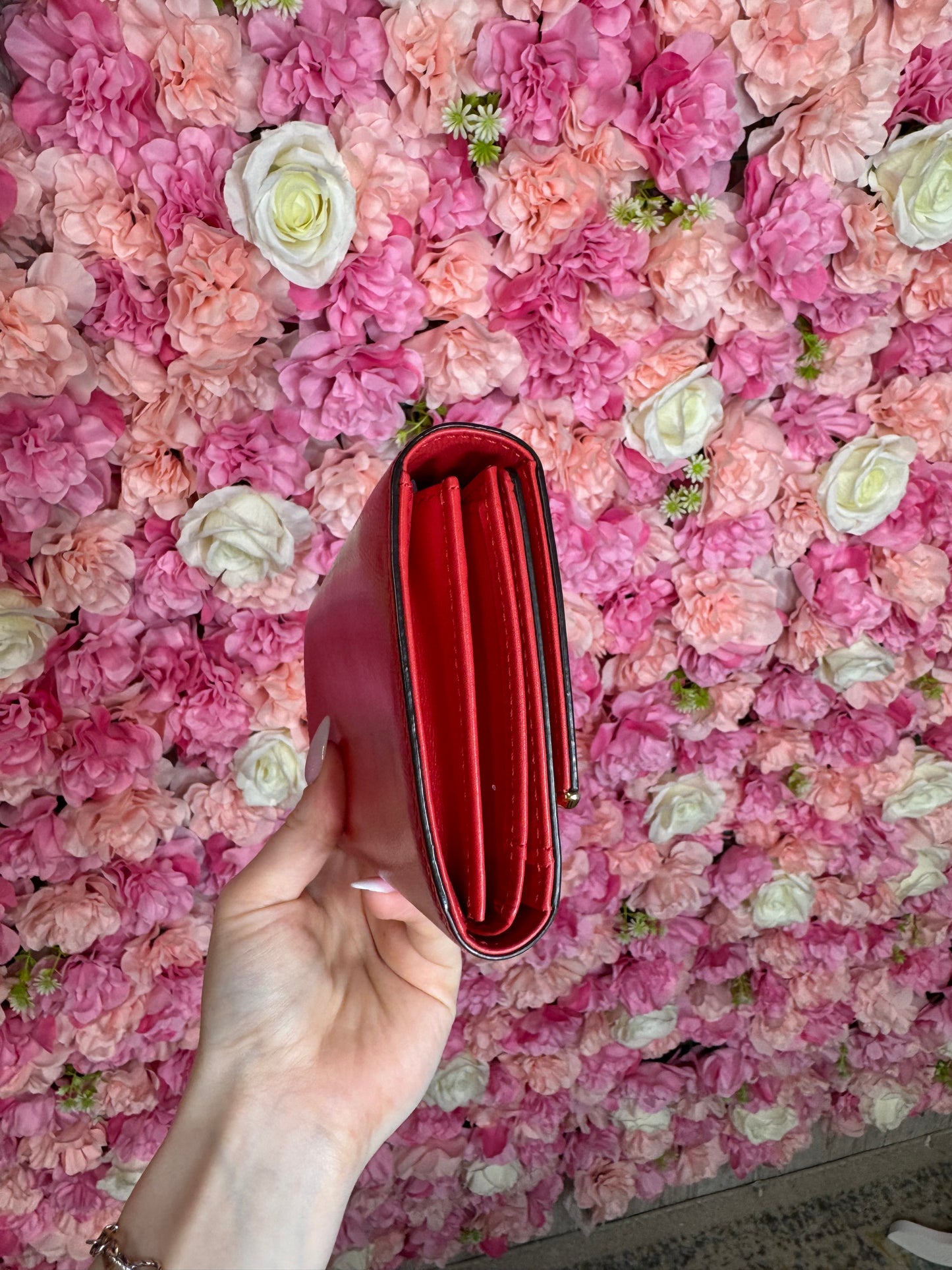 Red MCM Long Wallet