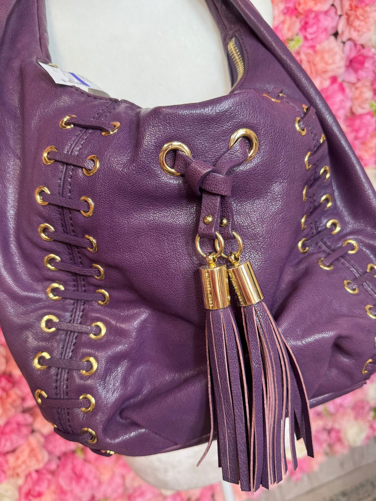 Eggplant and Gold Michael Kors Shoulder Bag