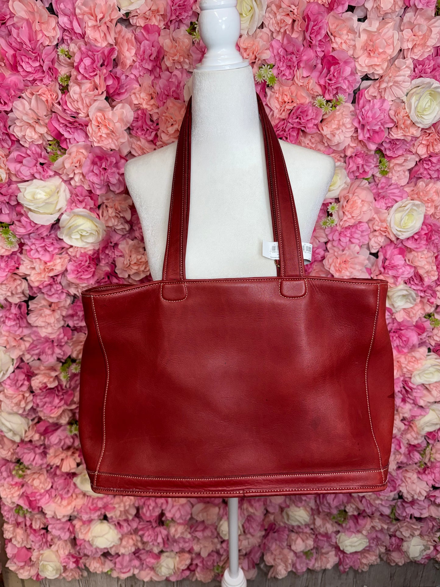 Vintage Red Coach Bleeker Leather Bag