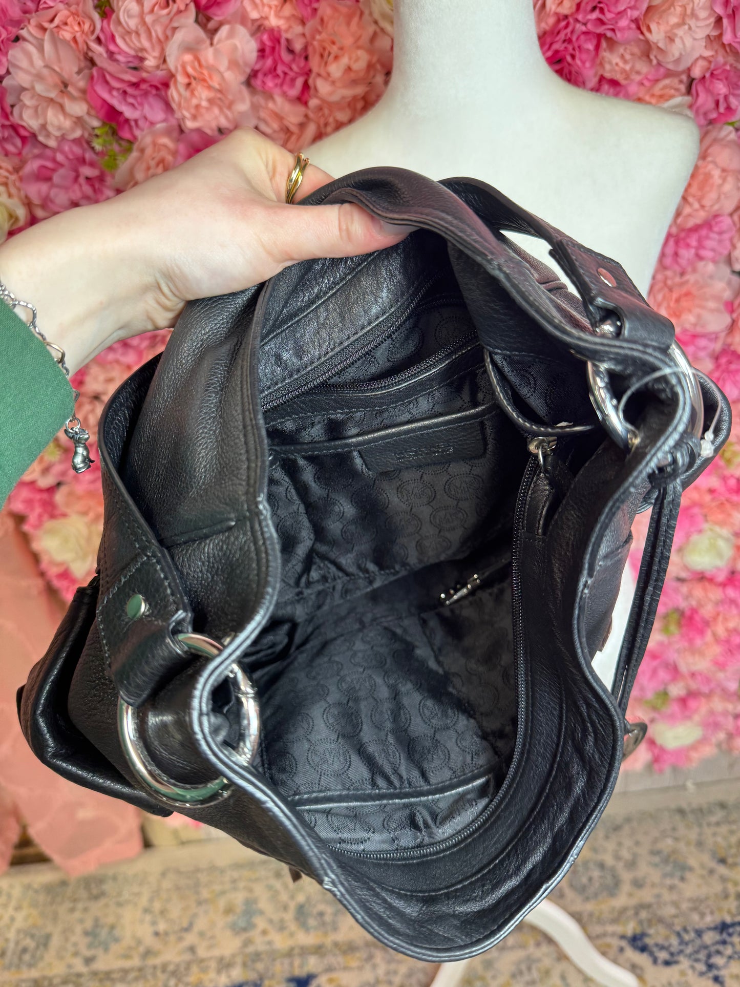 Black Michael Kors Slouchy Shoulder Bag