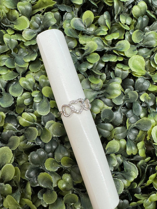 10K Diamond Heart Ring