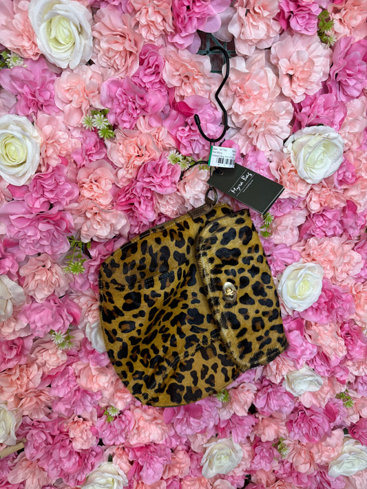 NWT Myra Leopard Bullesey Leather & Haron Bag *No Strap*