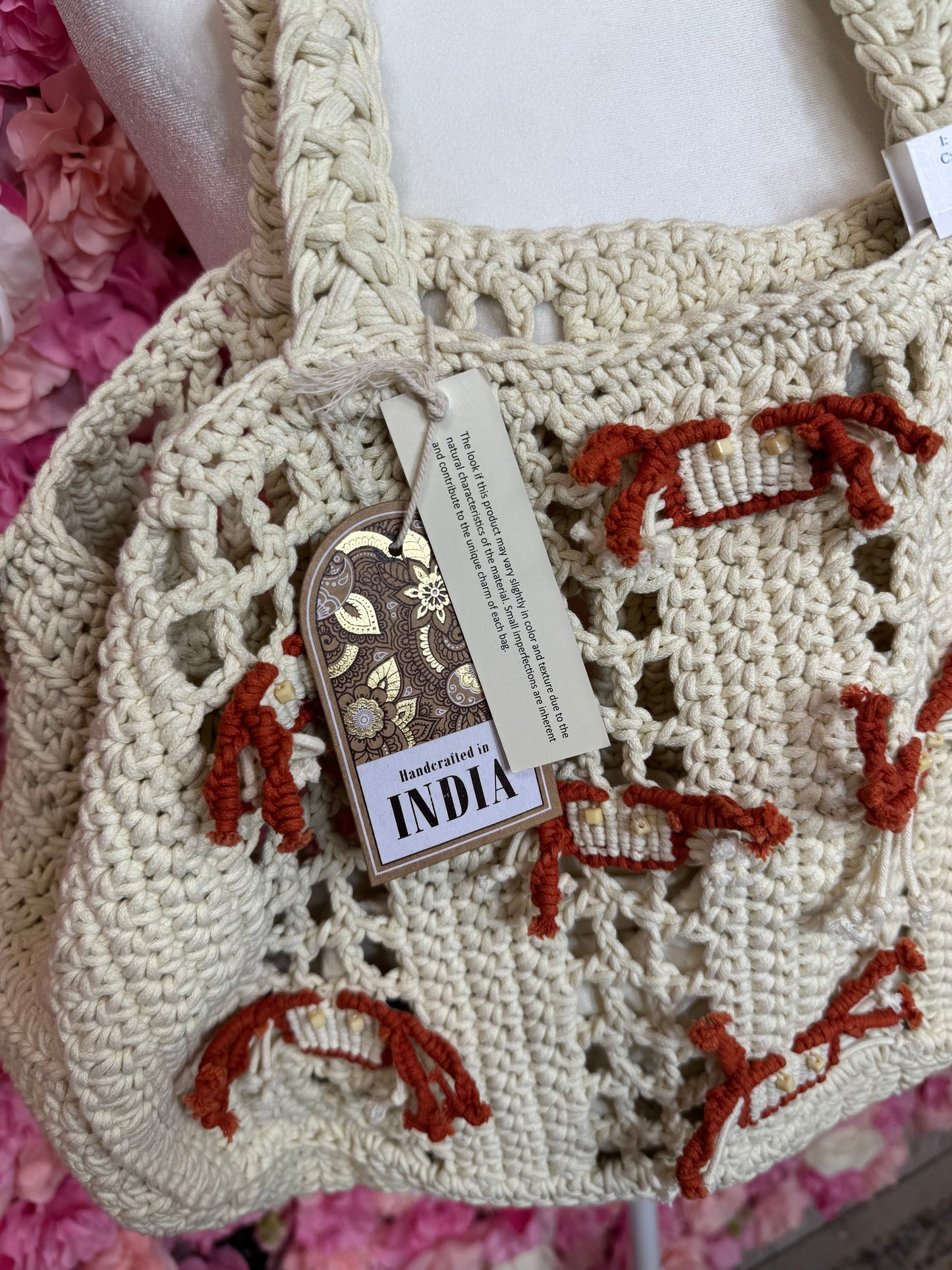 NWT Handcrafted In India Tote Bag