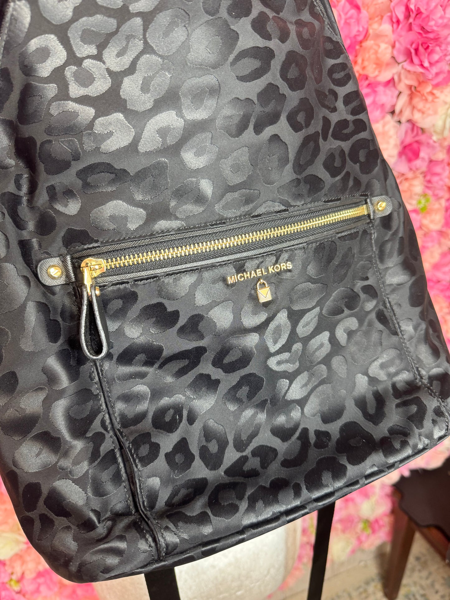 Michael Kors Leopard Nylon Backpack