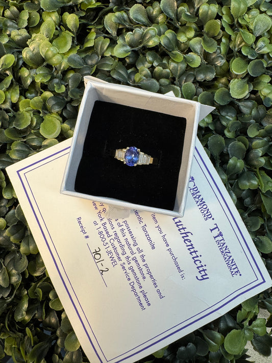 14K Gold Tanzanite Ring Size 10