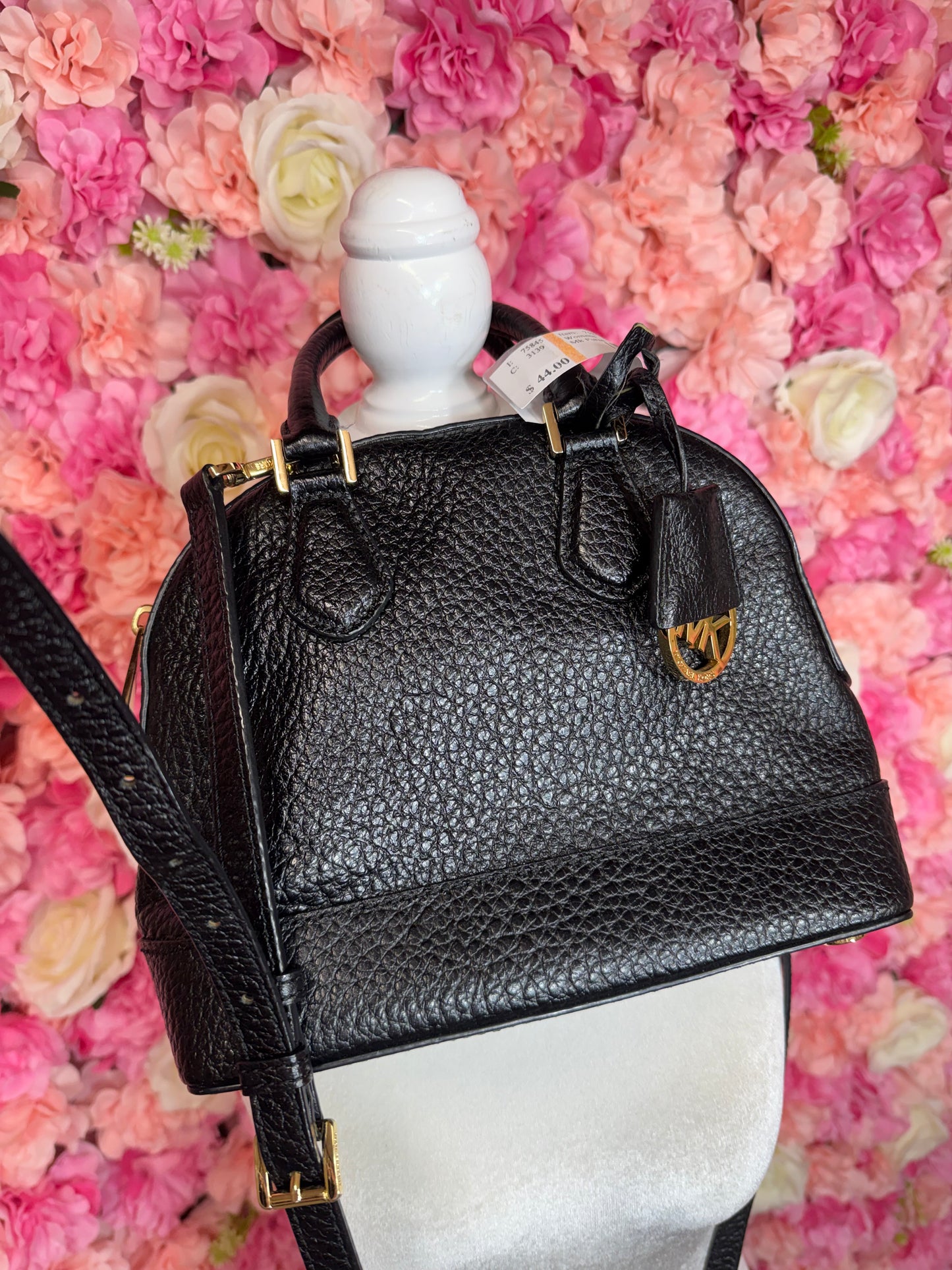 Small Michael Kors Black Bag With Crossbody Strap