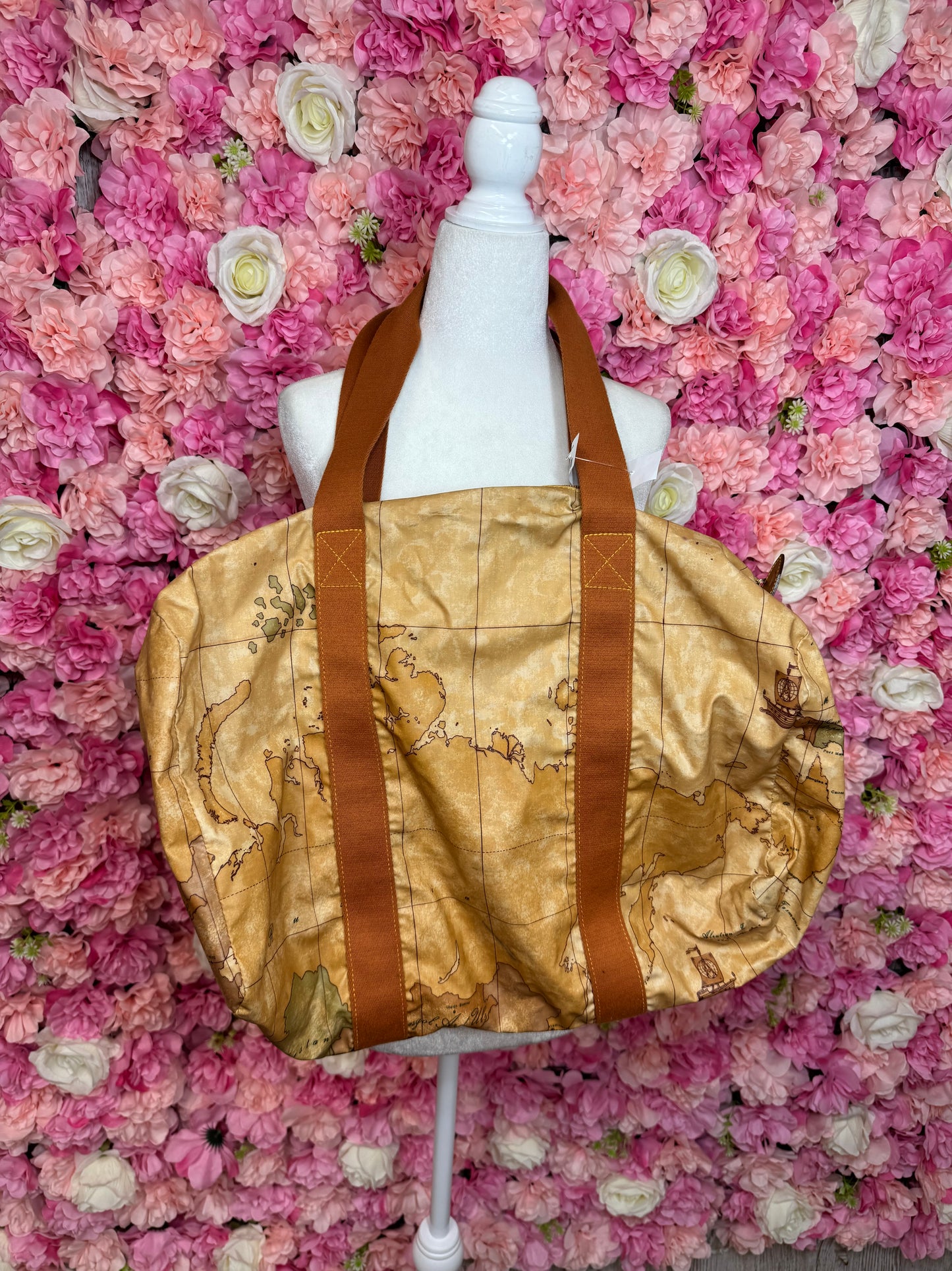 Alviero Martini Made In Italy Map Weekend Duffle Bag