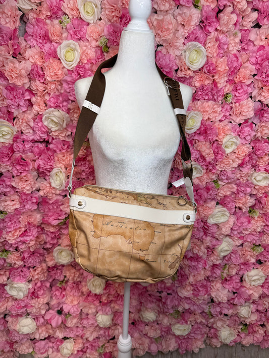 Brand New Alviero Martini Map Crossbody Bag
