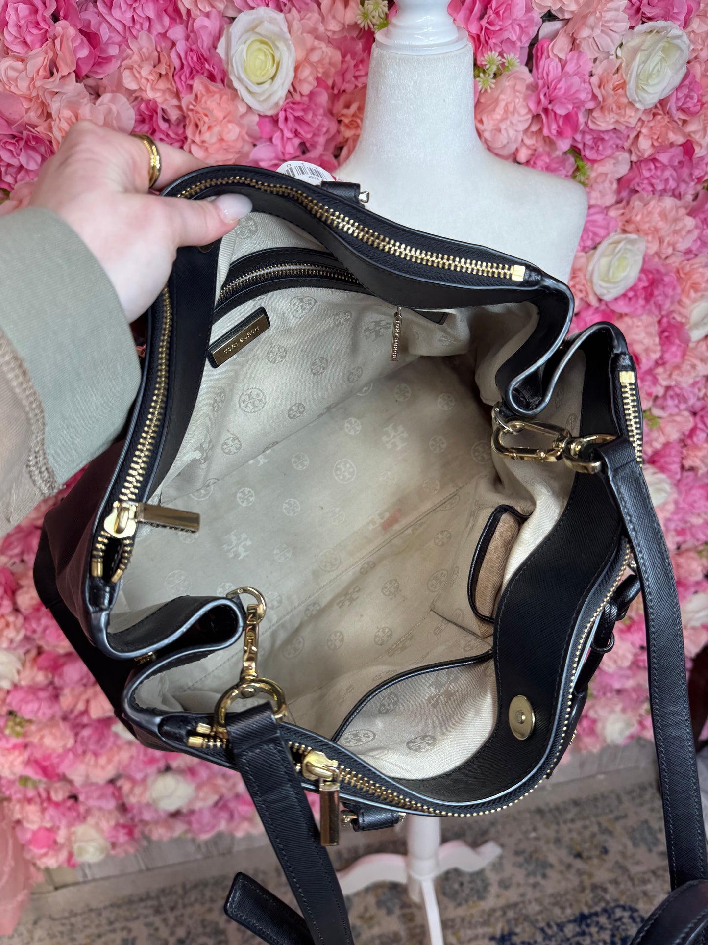 Black Tory Burch Robinson Tote