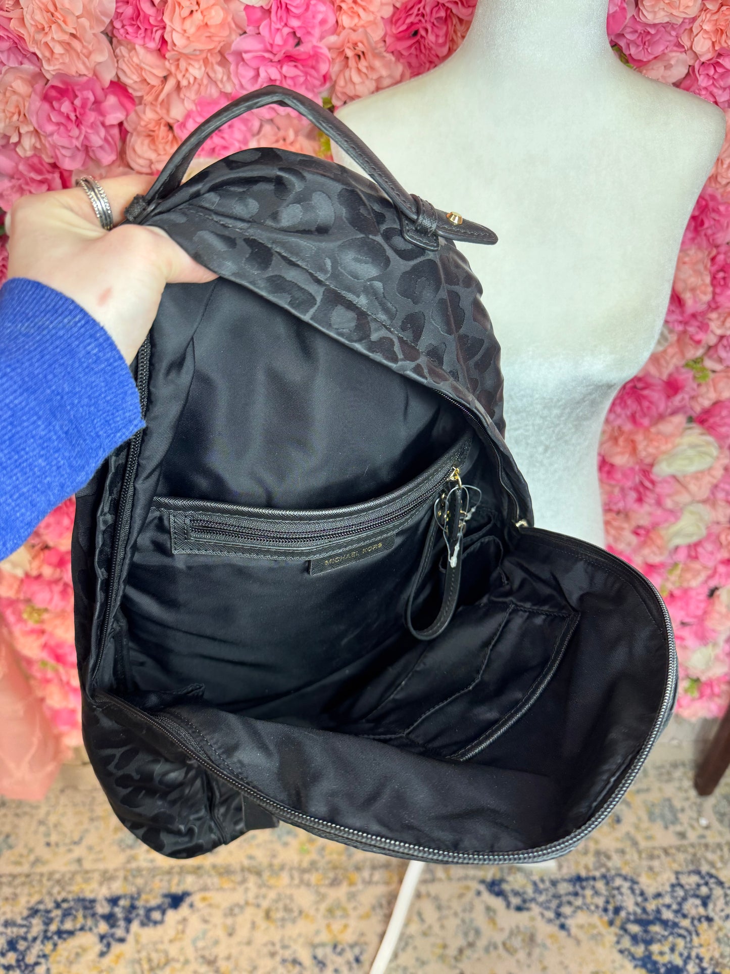 Michael Kors Leopard Nylon Backpack