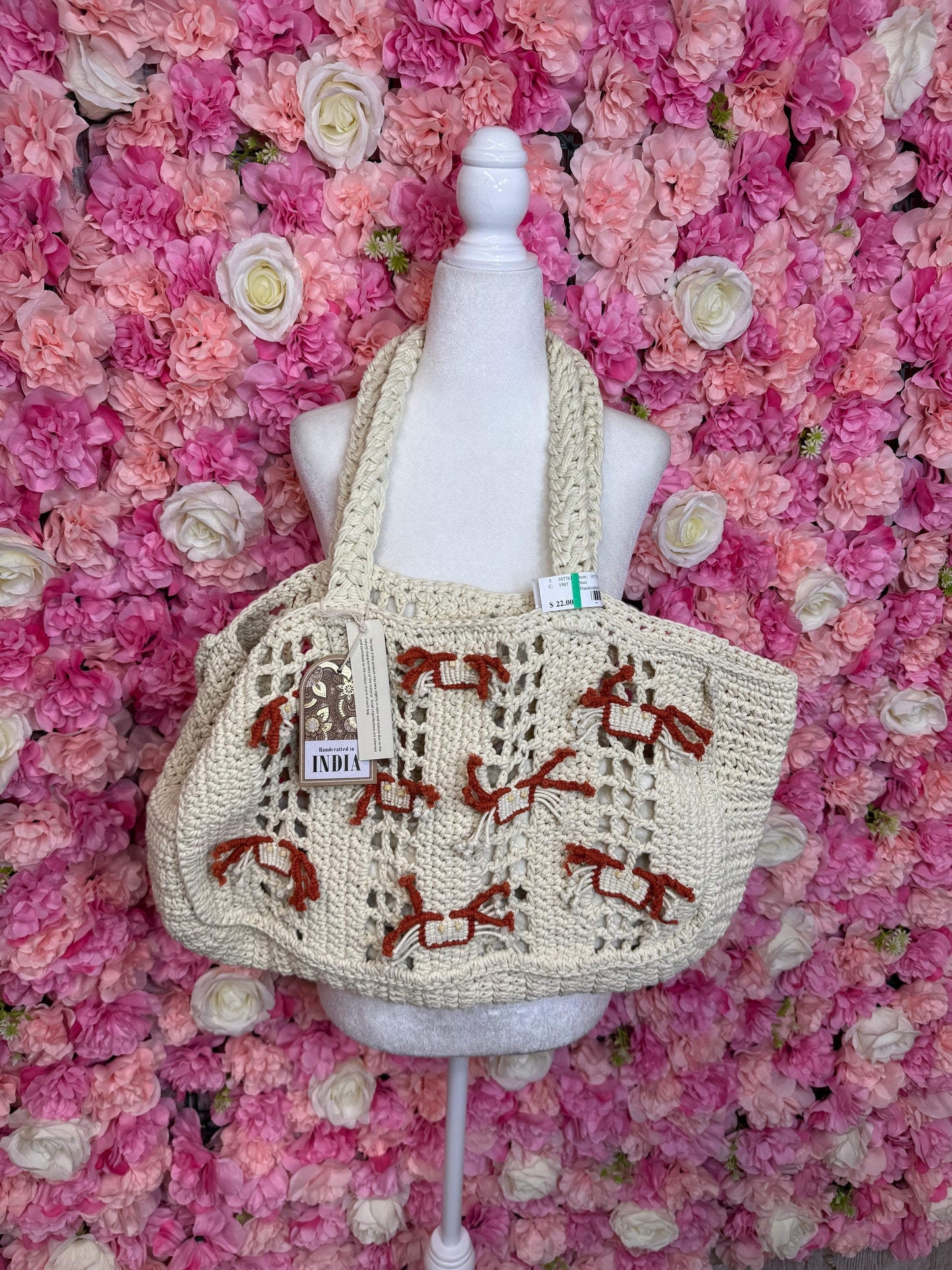 NWT Handcrafted In India Tote Bag