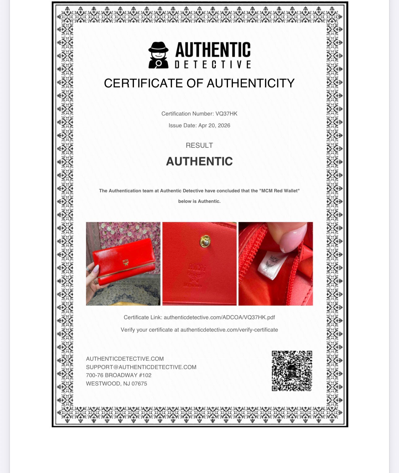 Red MCM Long Wallet