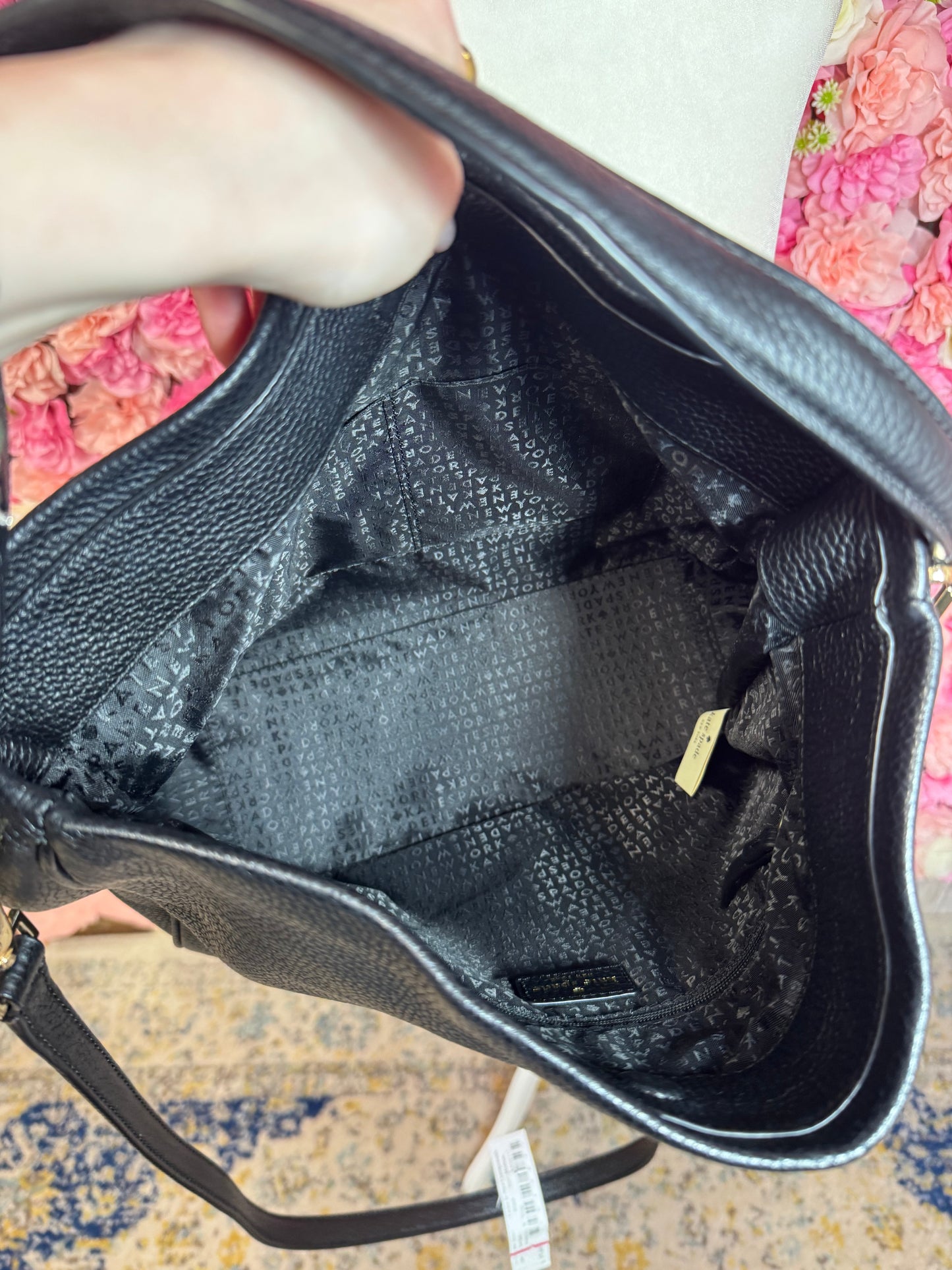 Black Kate Spade Shoulder Bag With Long Strap