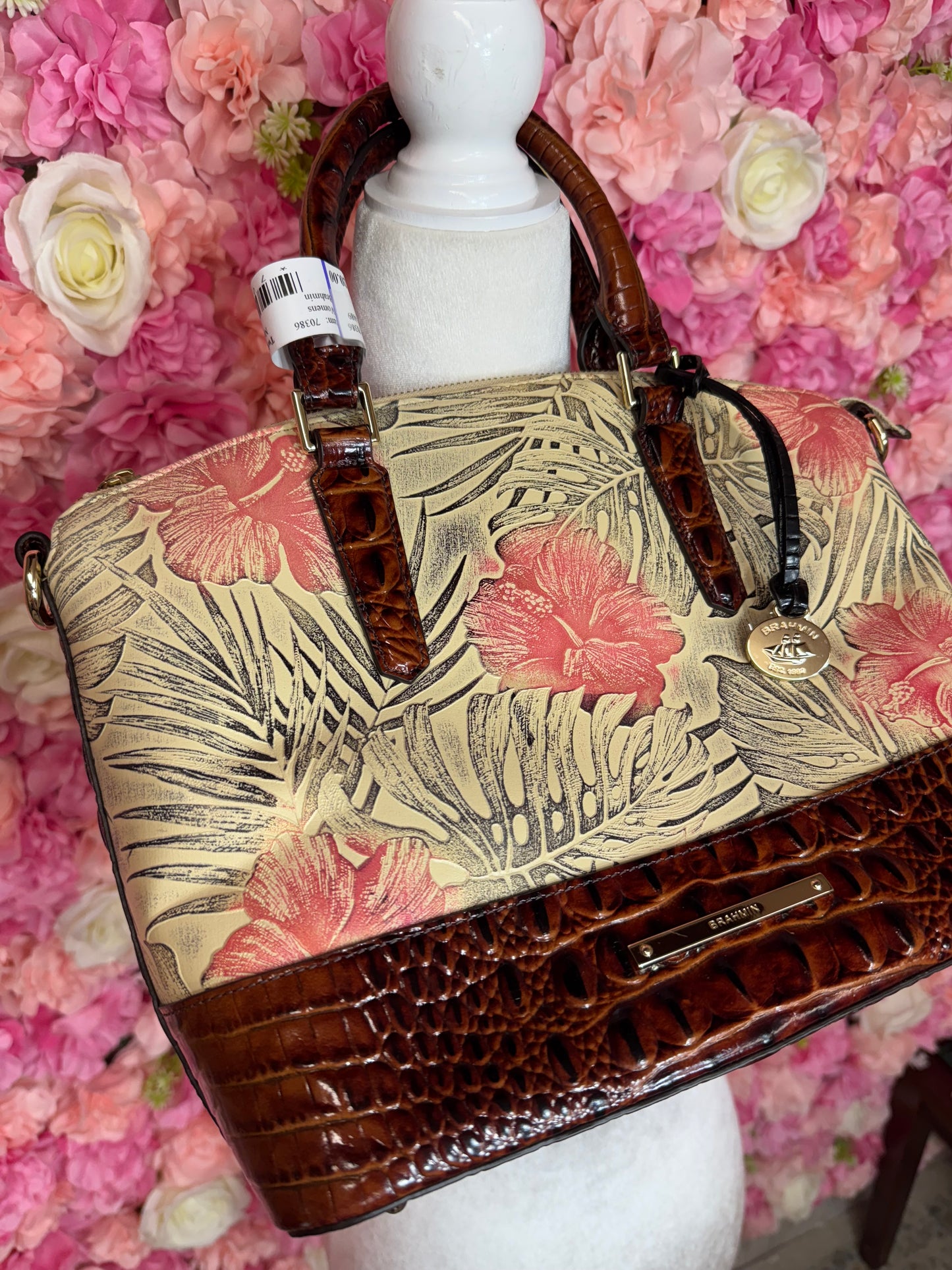 Hibiscus Floral Brahmin Bag