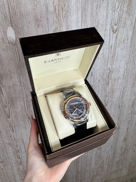 Mens New In Box Earnshaw Rose Gold Watch