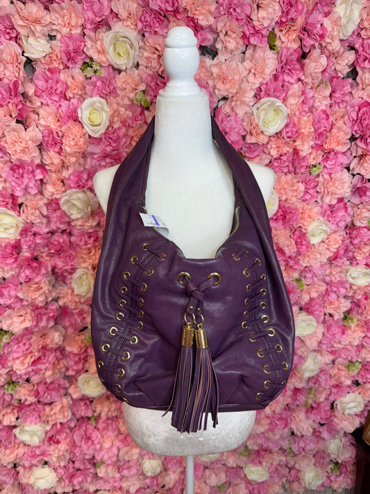 Eggplant and Gold Michael Kors Shoulder Bag