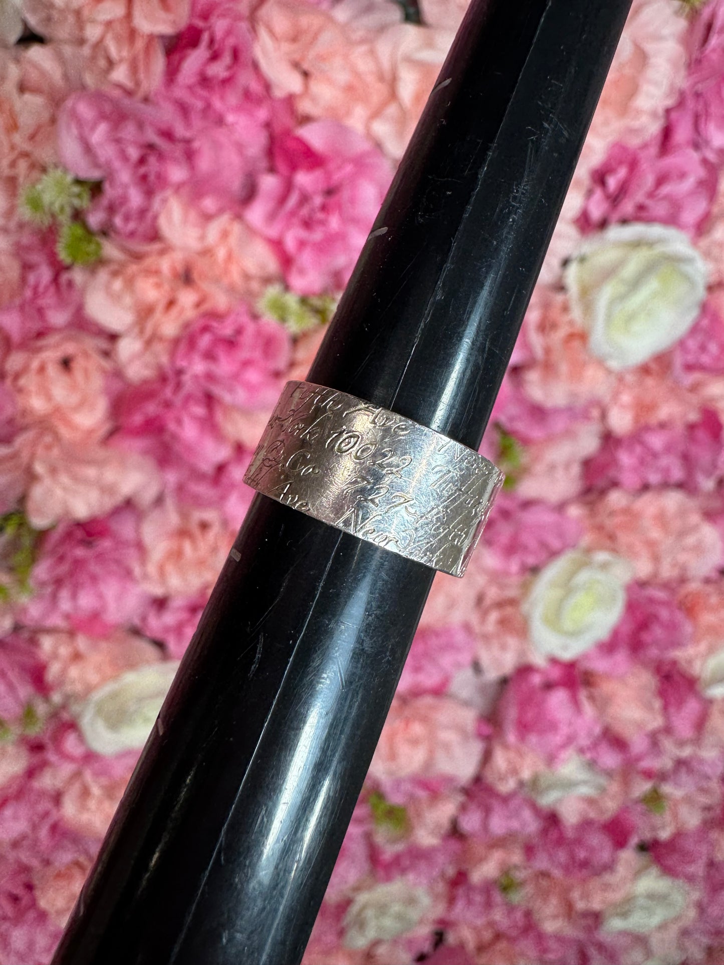 Tiffany & Co Wide Notes Sterling Silver Ring