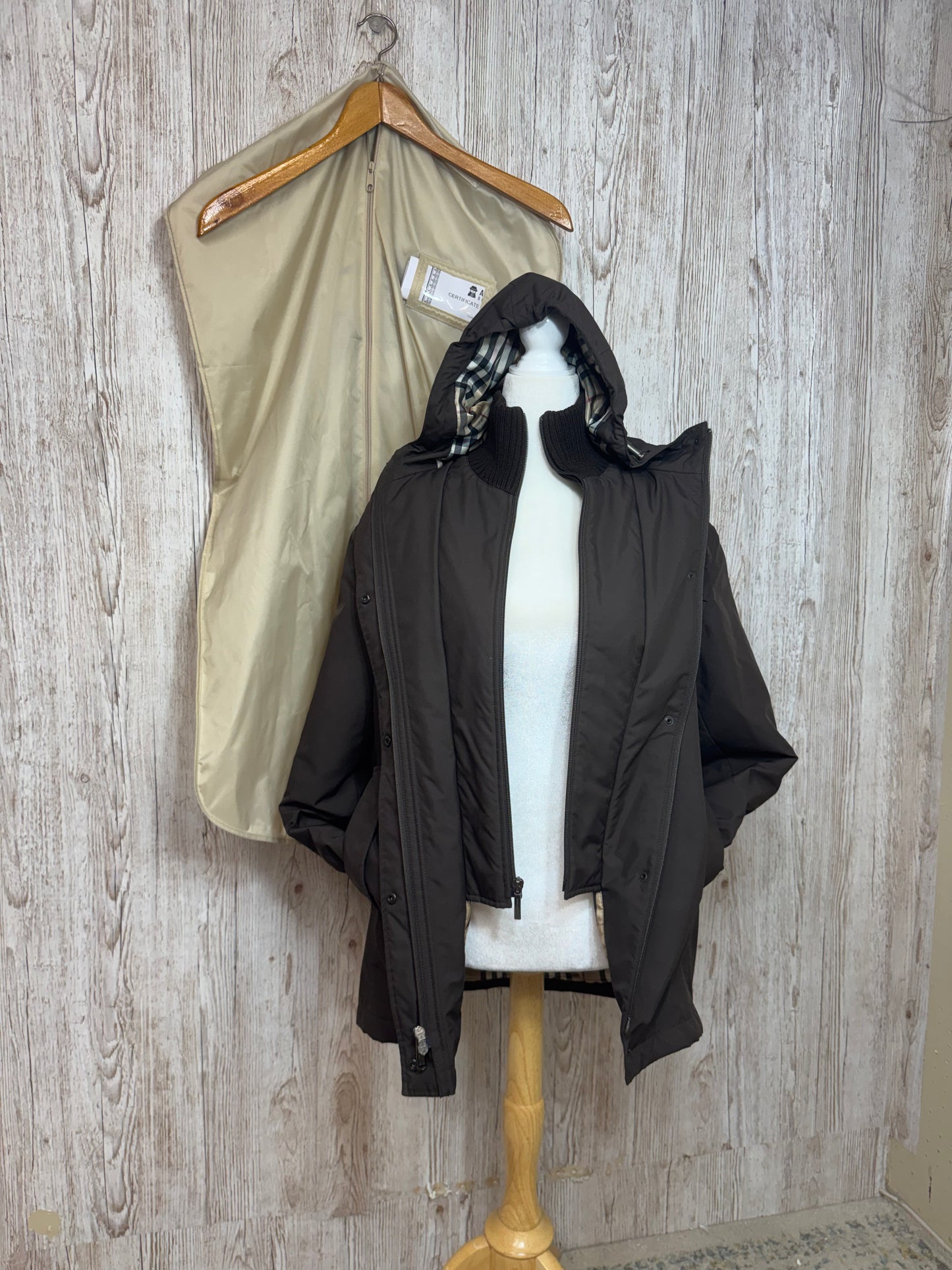 Women’s Hooded Burberry Jacket Size Small