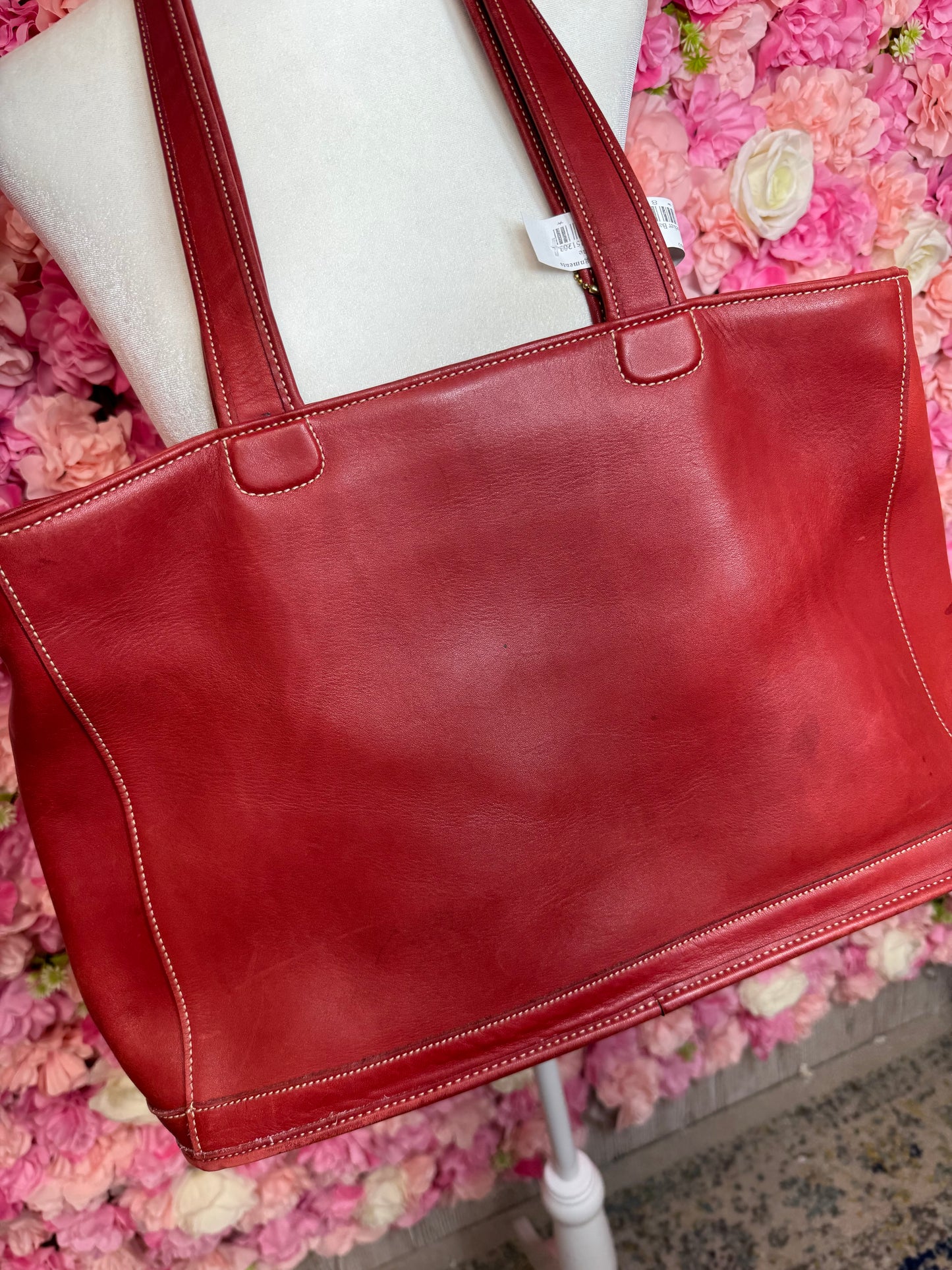 Vintage Red Coach Bleeker Leather Bag
