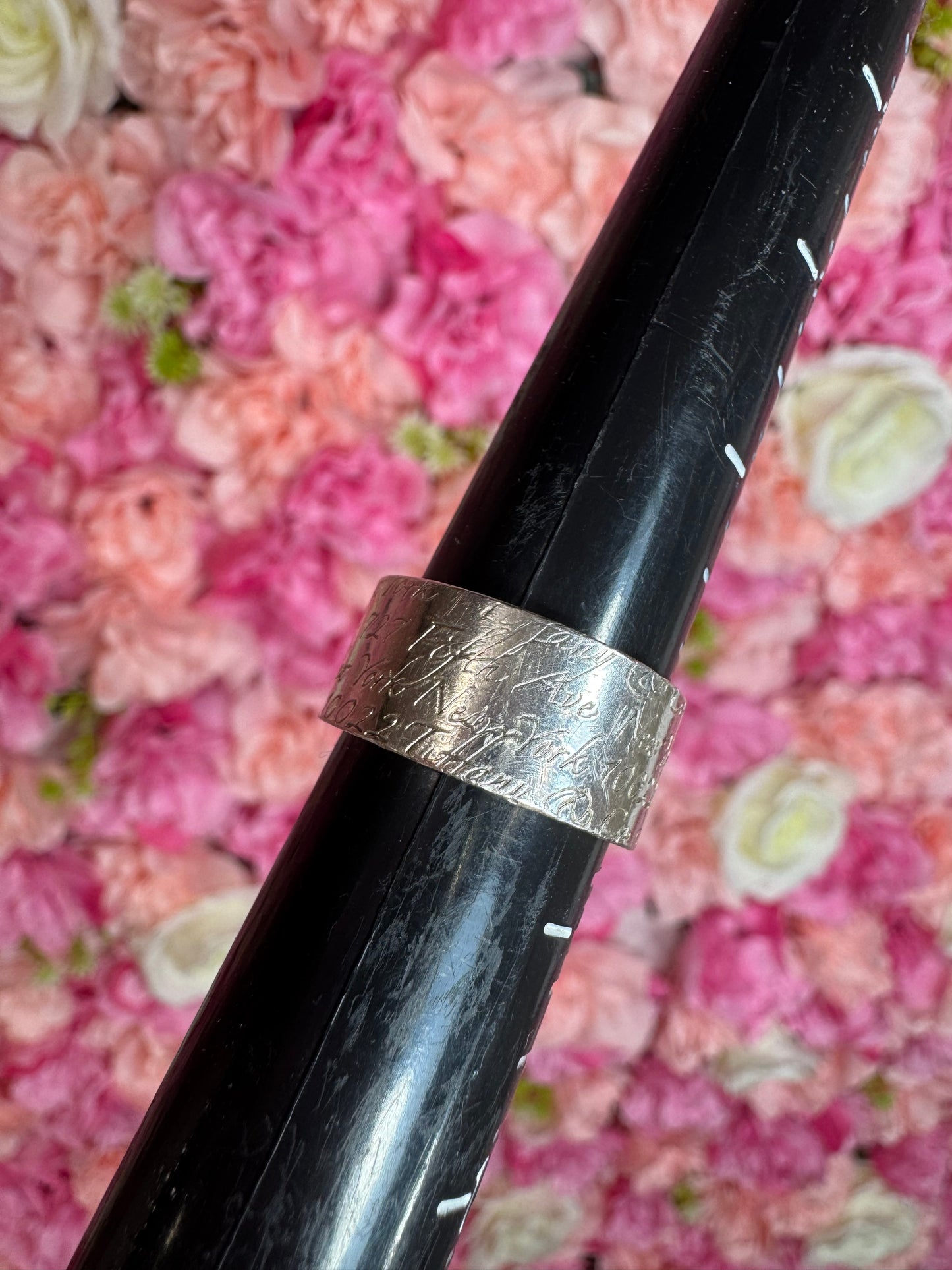 Tiffany & Co Wide Notes Sterling Silver Ring