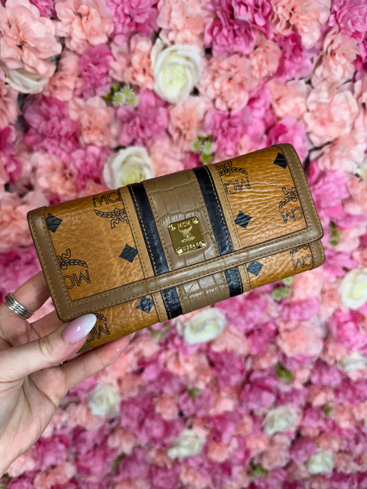 MCM Neutral Long Wallet