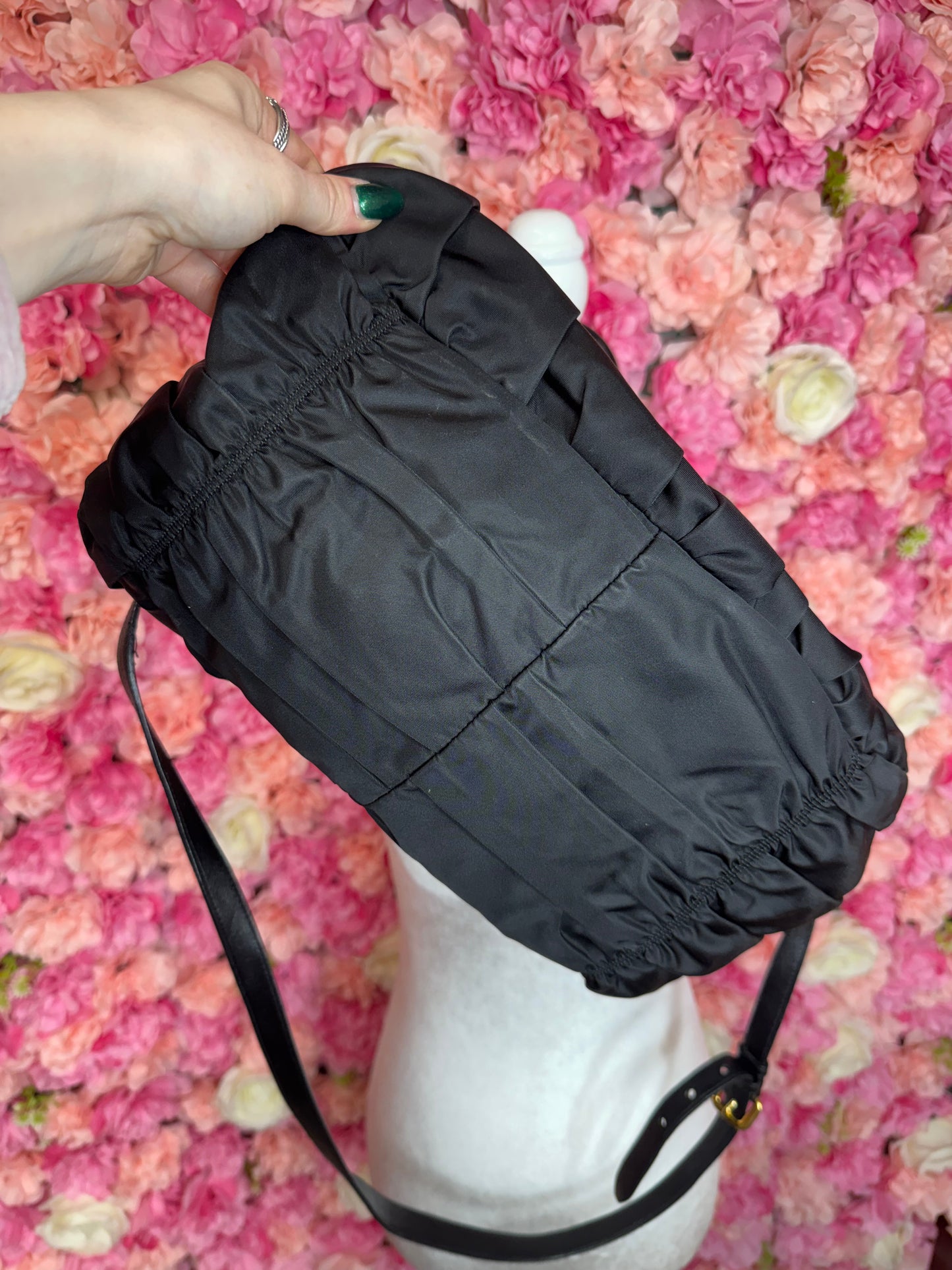 Black Nylon Prada Bag With Strap