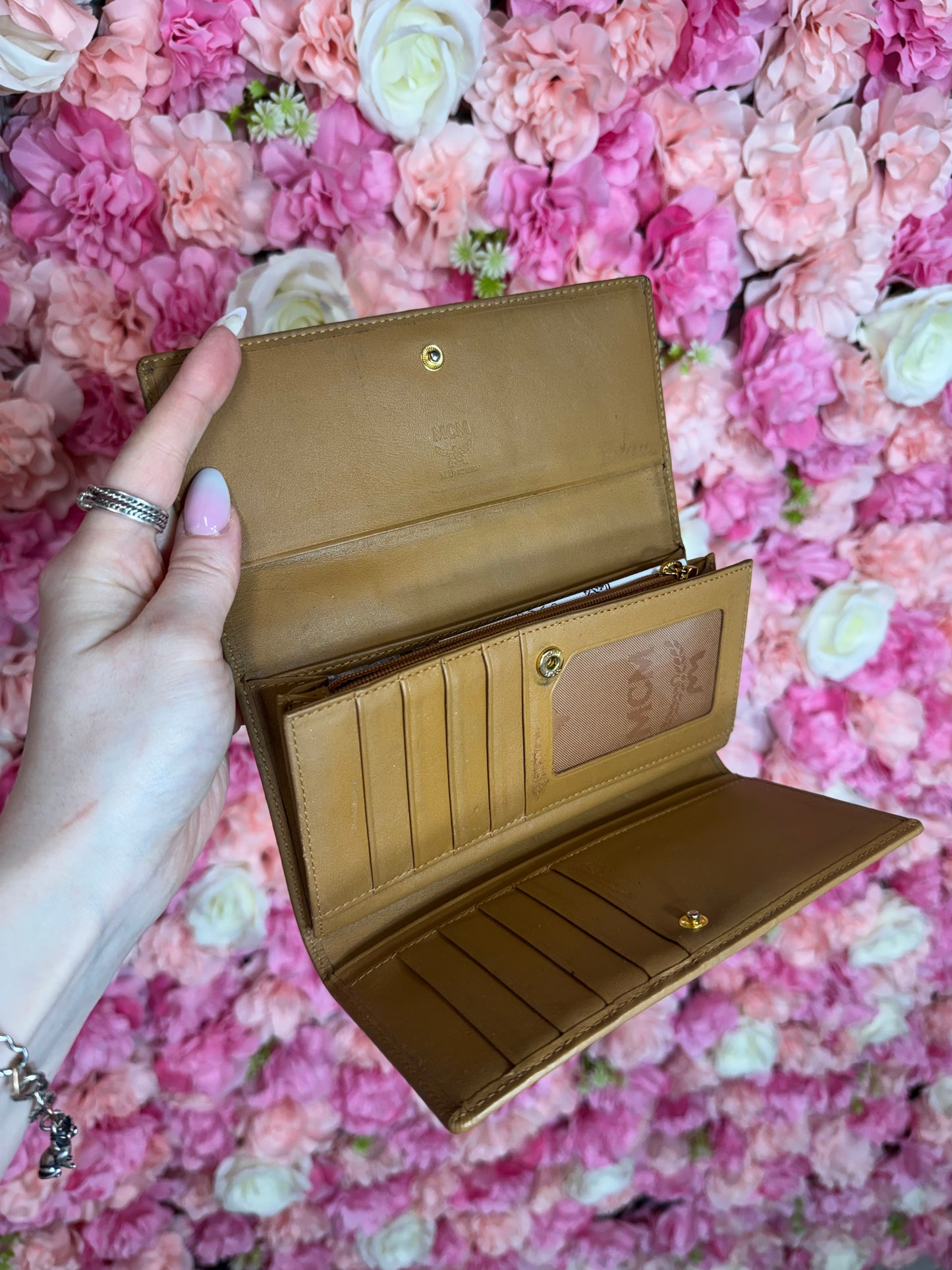 MCM Neutral Long Wallet
