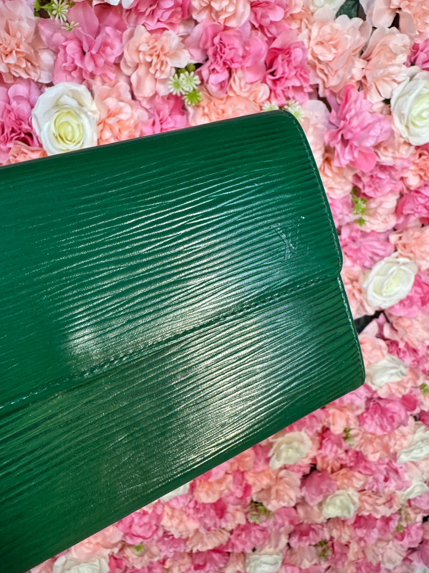 Green Louis Vuitton Sarah Epi Wallet