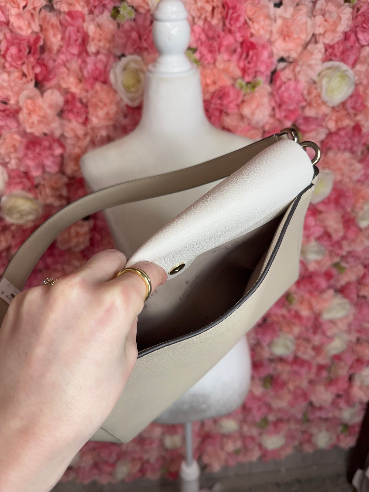 Taupe & Cream Kate Spade Shoulder Bag