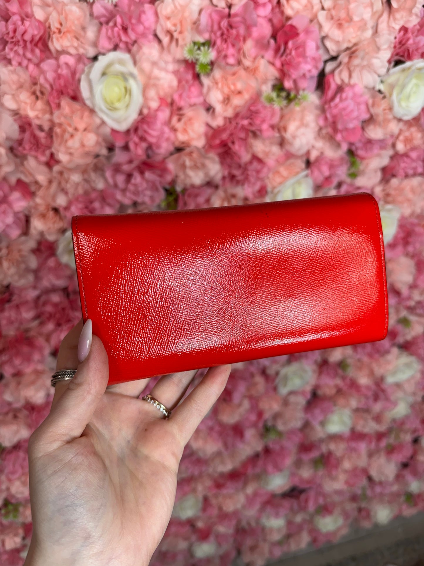 Red MCM Long Wallet
