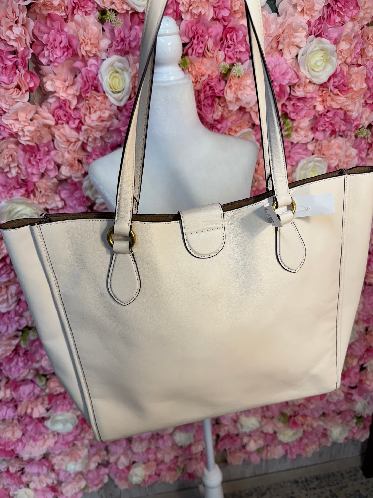 Cream Coach Theo Tote Bag