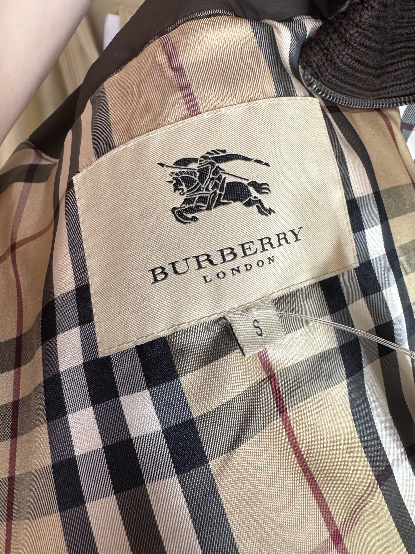 Women’s Hooded Burberry Jacket Size Small