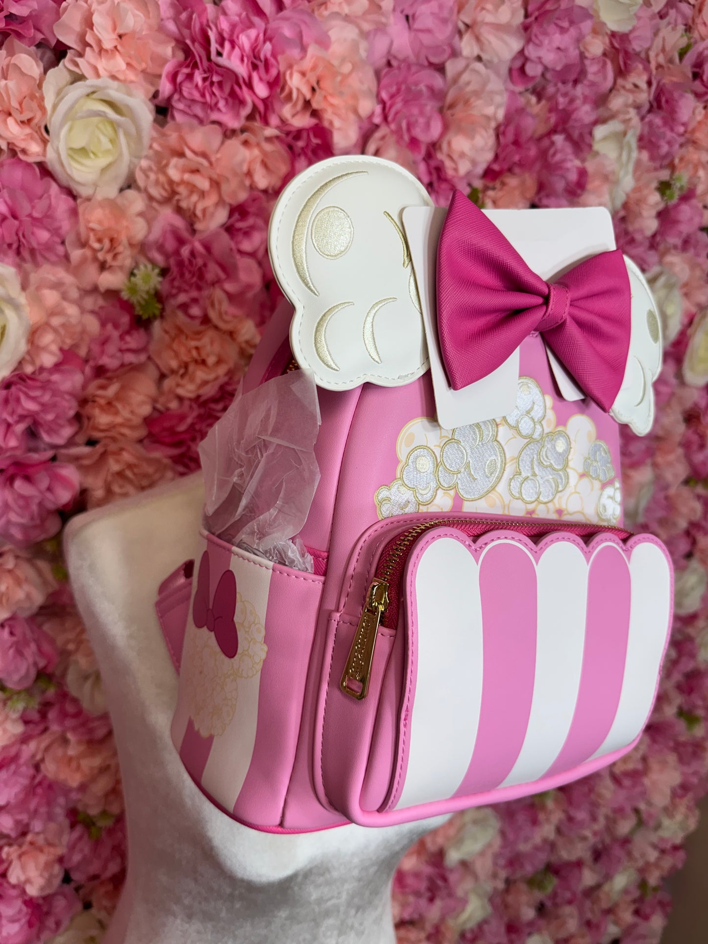 NWT Loungefly Minnie Mouse Popcorn Ears Backpack Purse