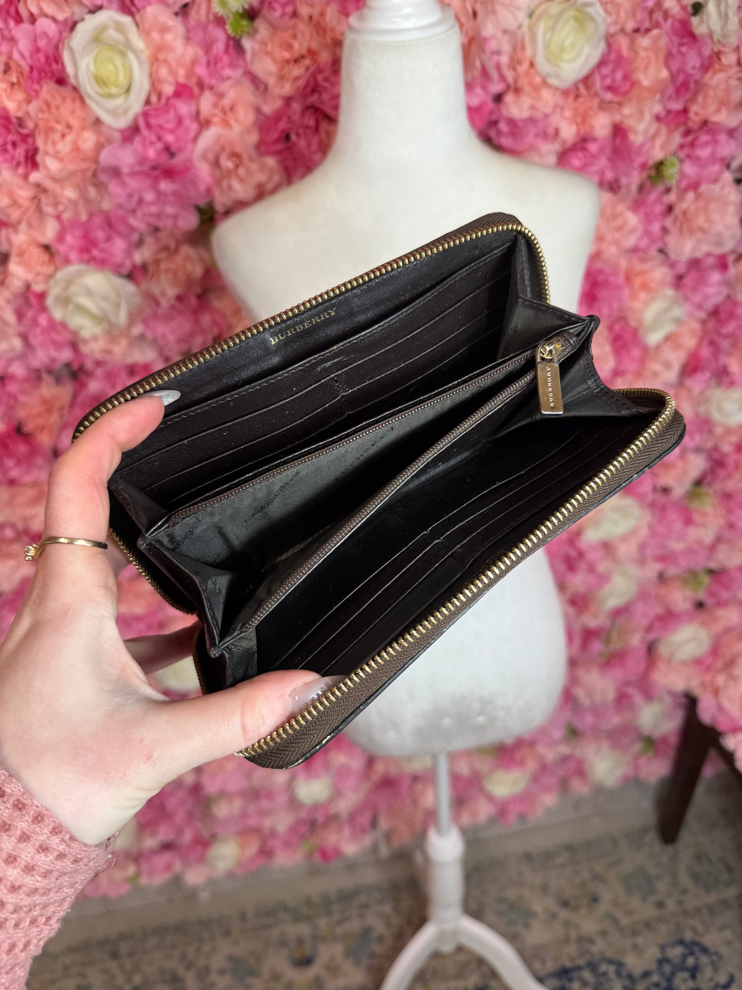 Burberry Zip Around Wallet