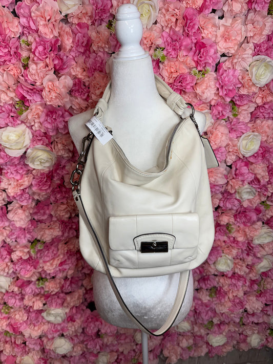 Cream & Silver Coach With Strap